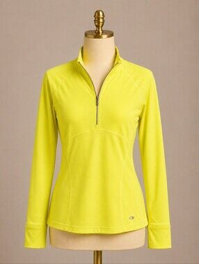 CHAMPION Vibrant Yellow Half-Zip Duo Dry Shirt